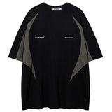 Color Block Patchwork Oversized T-Shirt