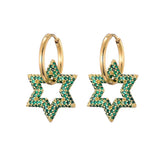 Steel Buckle Oval Earrings
