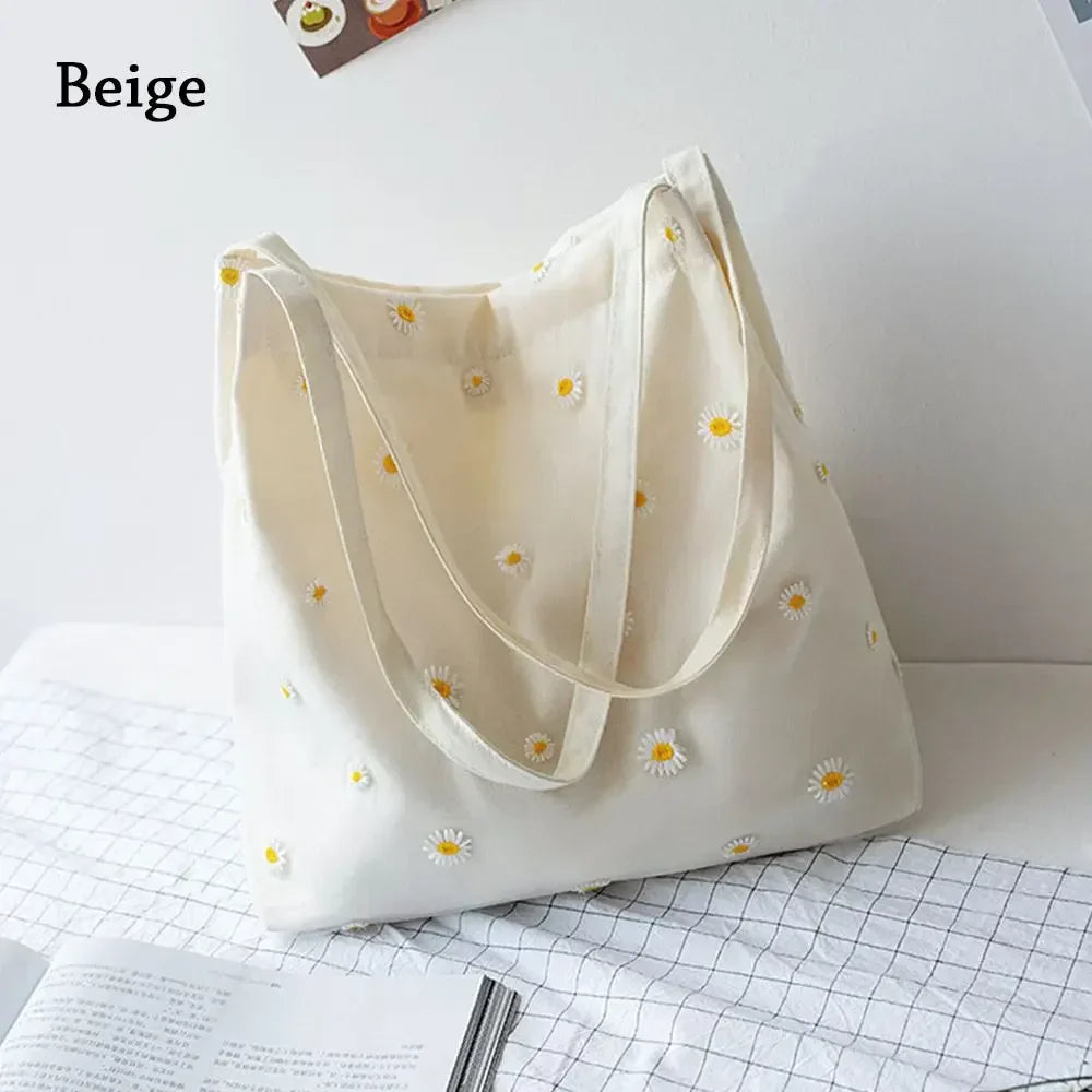 Casual Canvas Girls Shopping Handbag