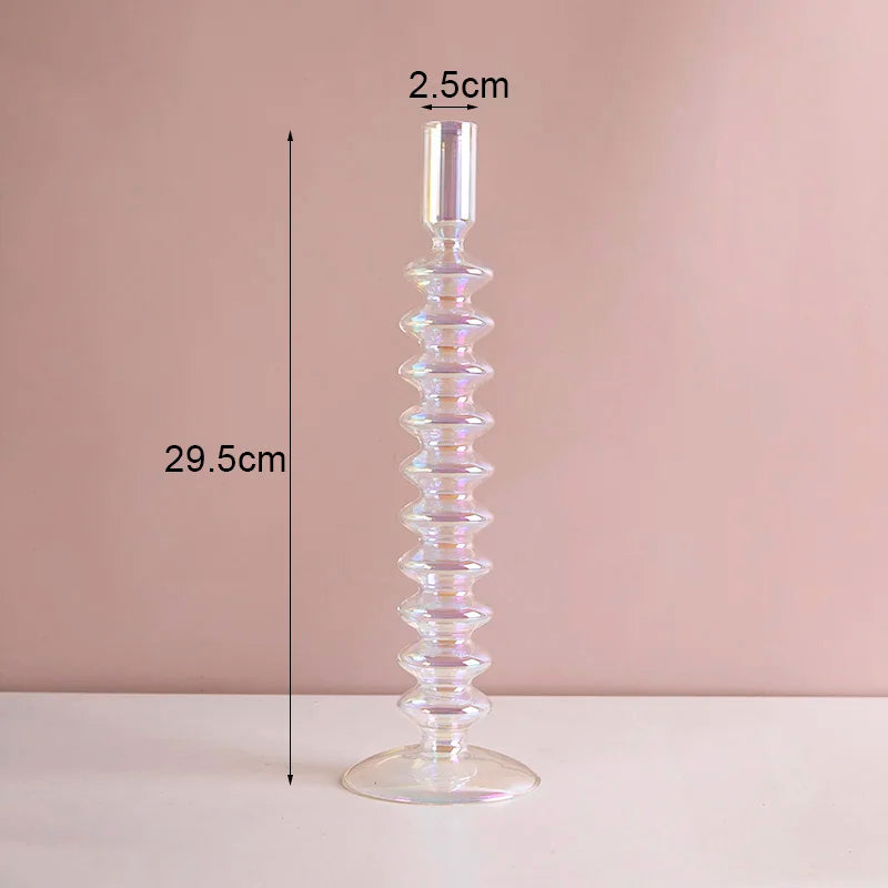 Taper Glass Candlestick Holder