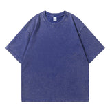 Retro Washed Vintage Solid Color T-Shirt