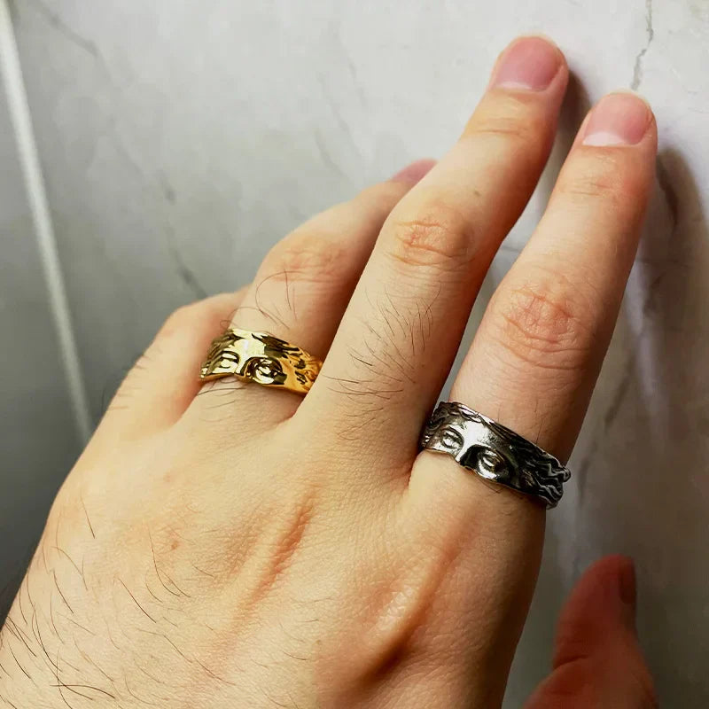 Vintage Gothic Art Open Ring