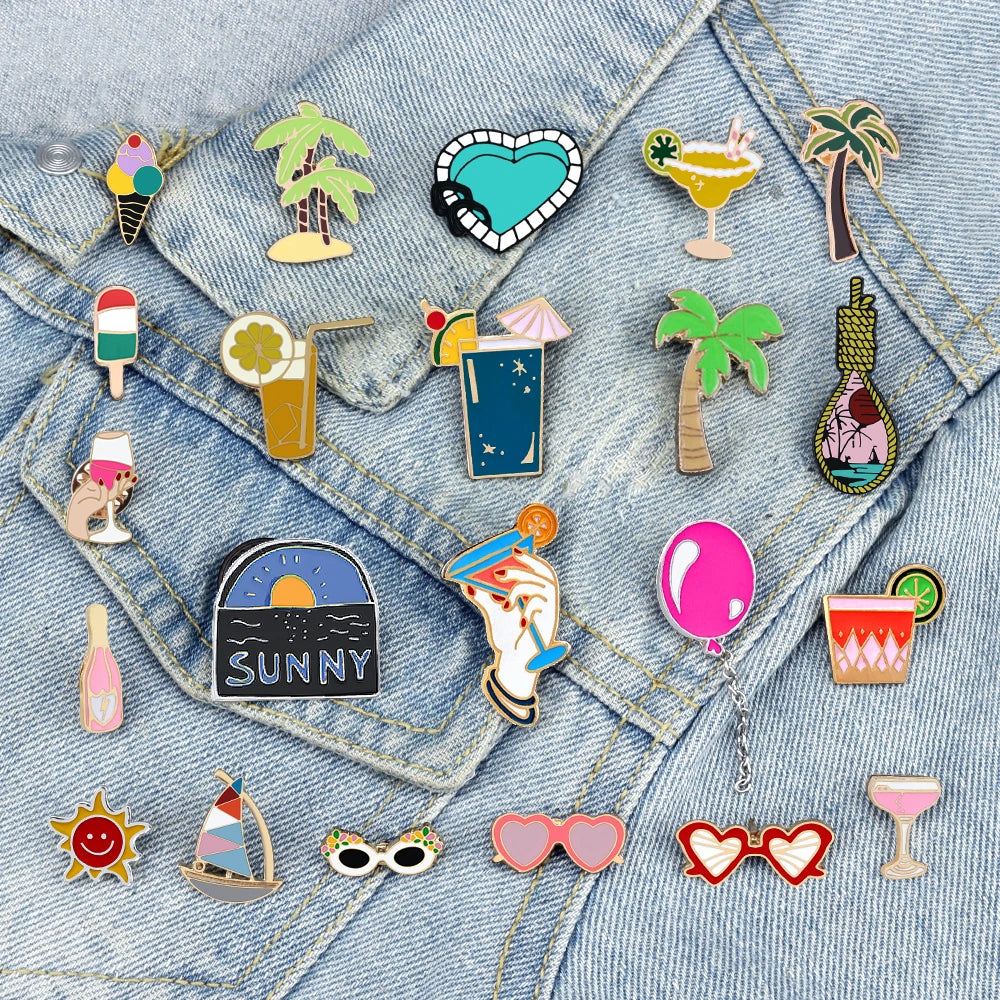 Enjoy Summer Holiday Brooches