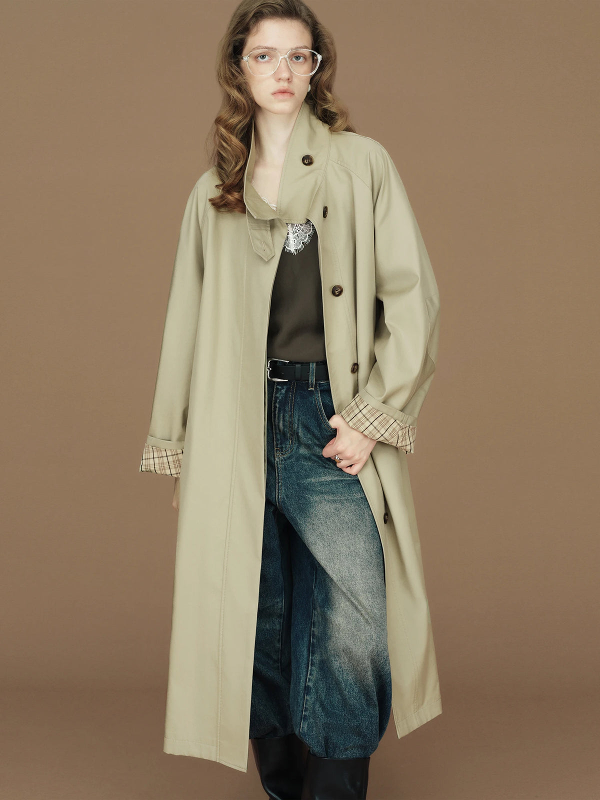 Heritage High Collar Trench Coat