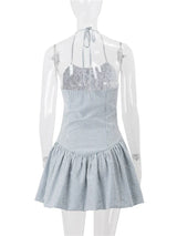 Soft Girl Striped Ruched Mini Dress