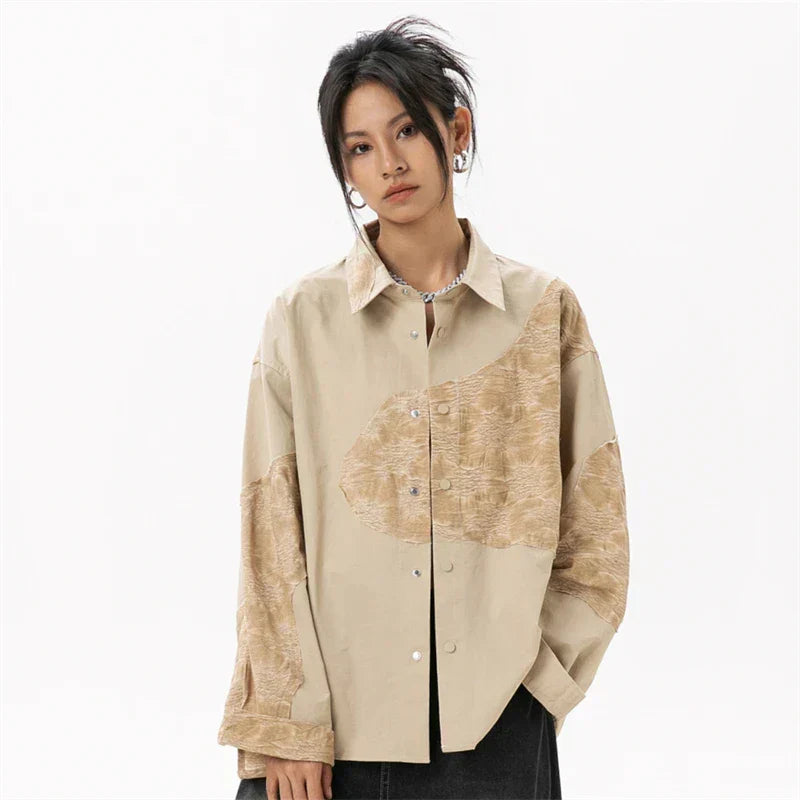 Camisa Blusa Patchwork Estilo Y2K