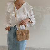 Summer Box Straw Handbag