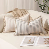 Casual Decorative Striped Throw Pillow Cover