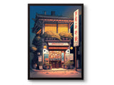 Anime Ramen Street Scene Wall Poster