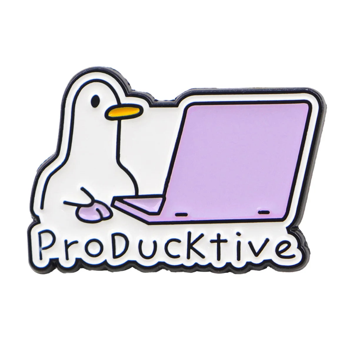 Funny Duck Enamel Pin