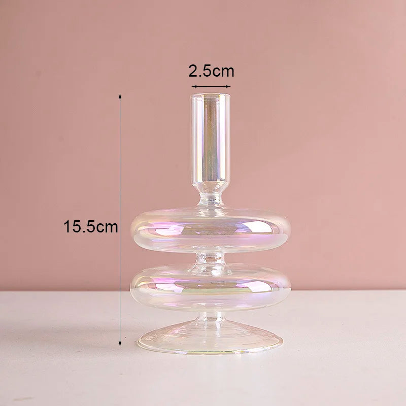 Taper Glass Candlestick Holder