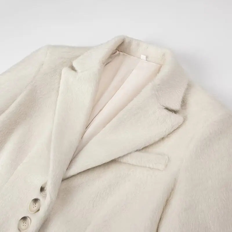 Women Warm Blazer Turn Down Collar