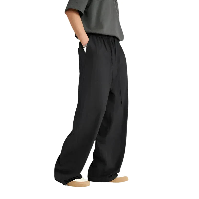 Korean Style Solid Color Straight Leg Pants
