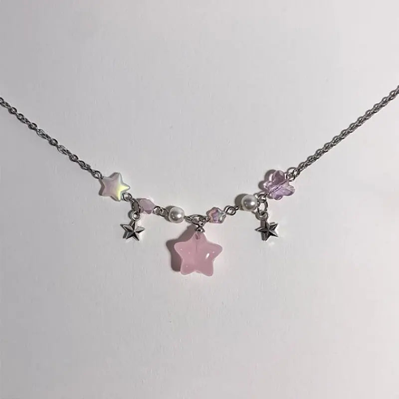 Starry Exquisite Beaded Pendant Necklace