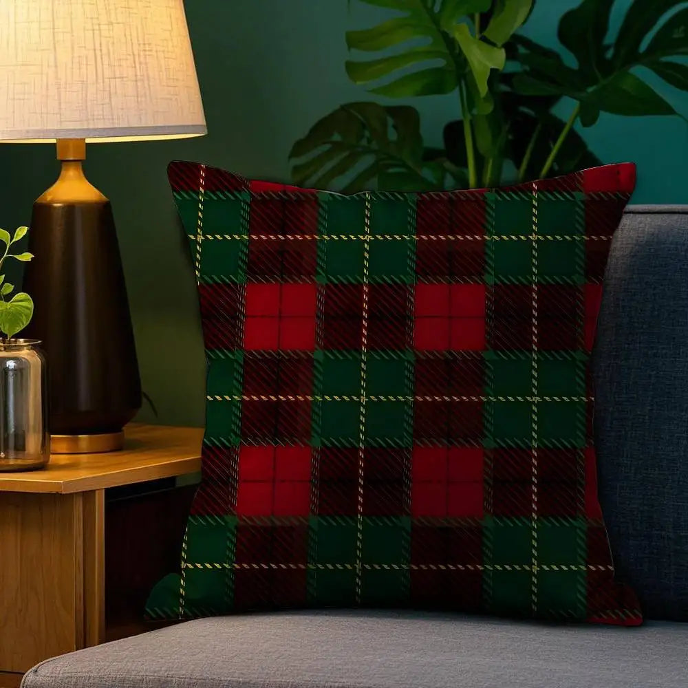 Christmas Plaid Pillow Case