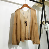 Sheer Open Front Knitted Cardigan
