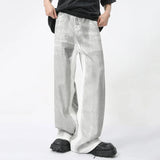 Cyperpunk Washed White Straight Leg Pants