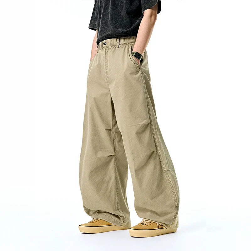 Washed Wide Leg Vintage Cargo Pants