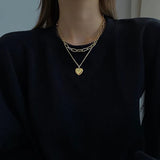 Chic Vintage Heart Pendant Necklace