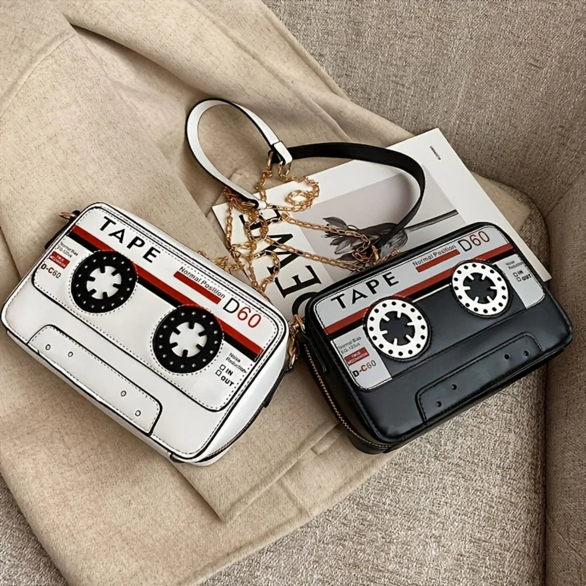 Weird Core Funny Tape Crossbody Bag
