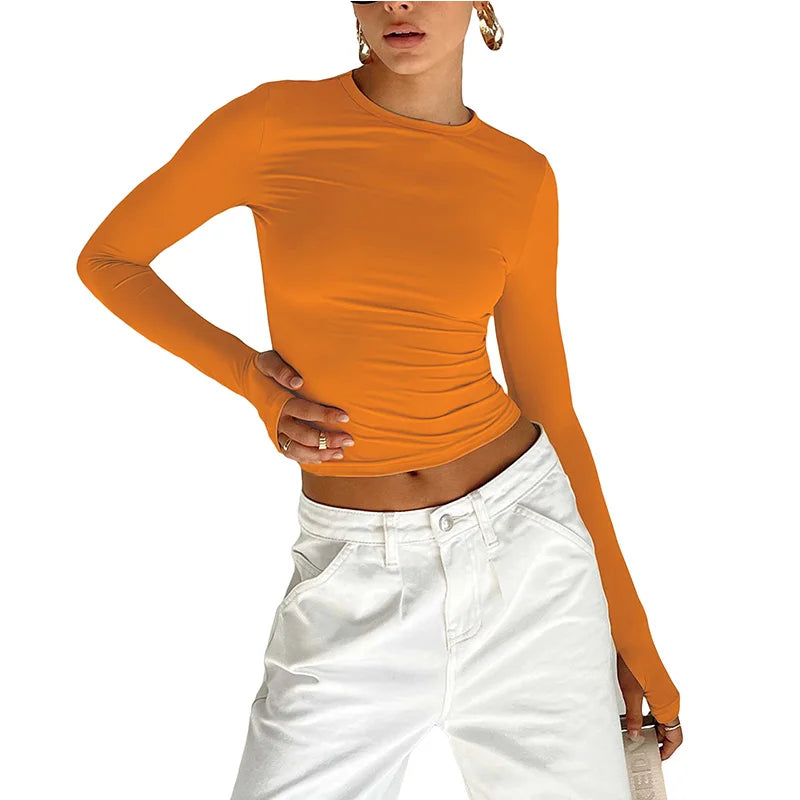 Y2K Long Sleeve Slim Women's Top