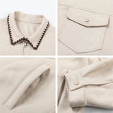 Y2K Stylish Suede Bomber Jacket