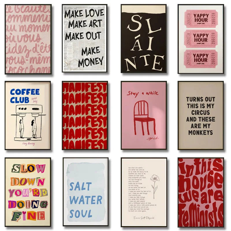 Simple Trendy Text Printing Poster