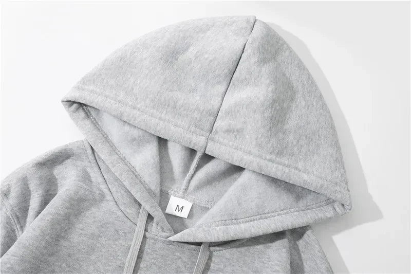Sudadera con capucha lisa de color liso