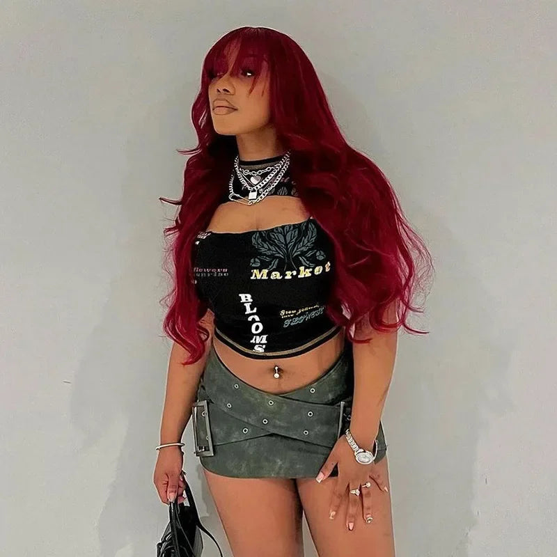 Baddie Core Cut Out Crop Top