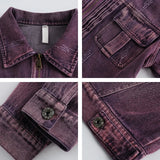 Cropped Vintage Chic Women's Denim Jacket
