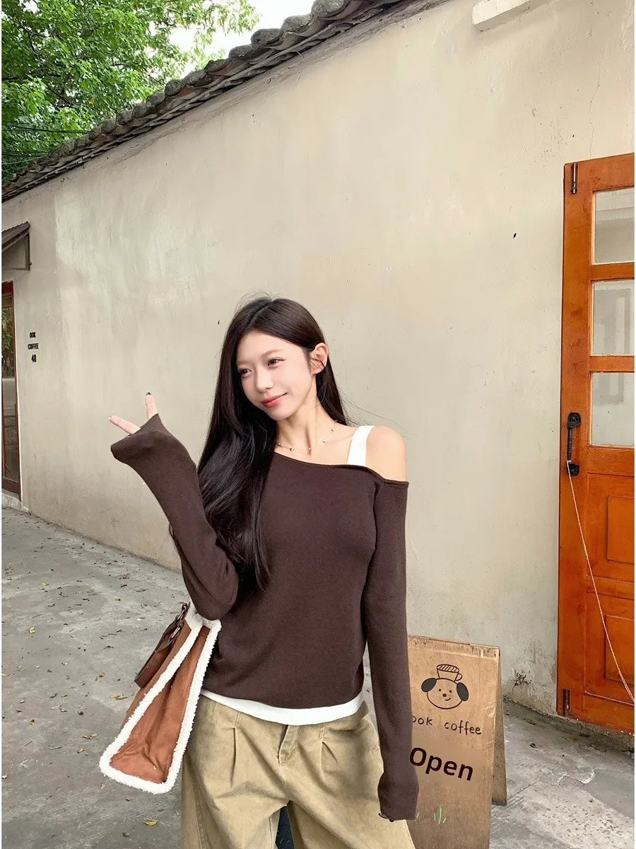 Acubi Knitted Off-shoulder Top