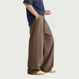 Korean Style Solid Color Straight Leg Pants