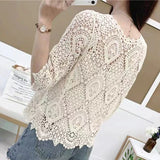 Women Knitted Hollow Handmade Crochet Floral