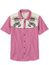 Summer Color Block Button Down Shirt