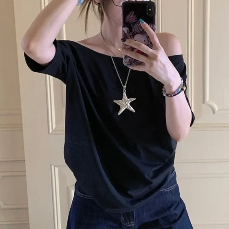 Camiseta de verano casual lisa sencilla