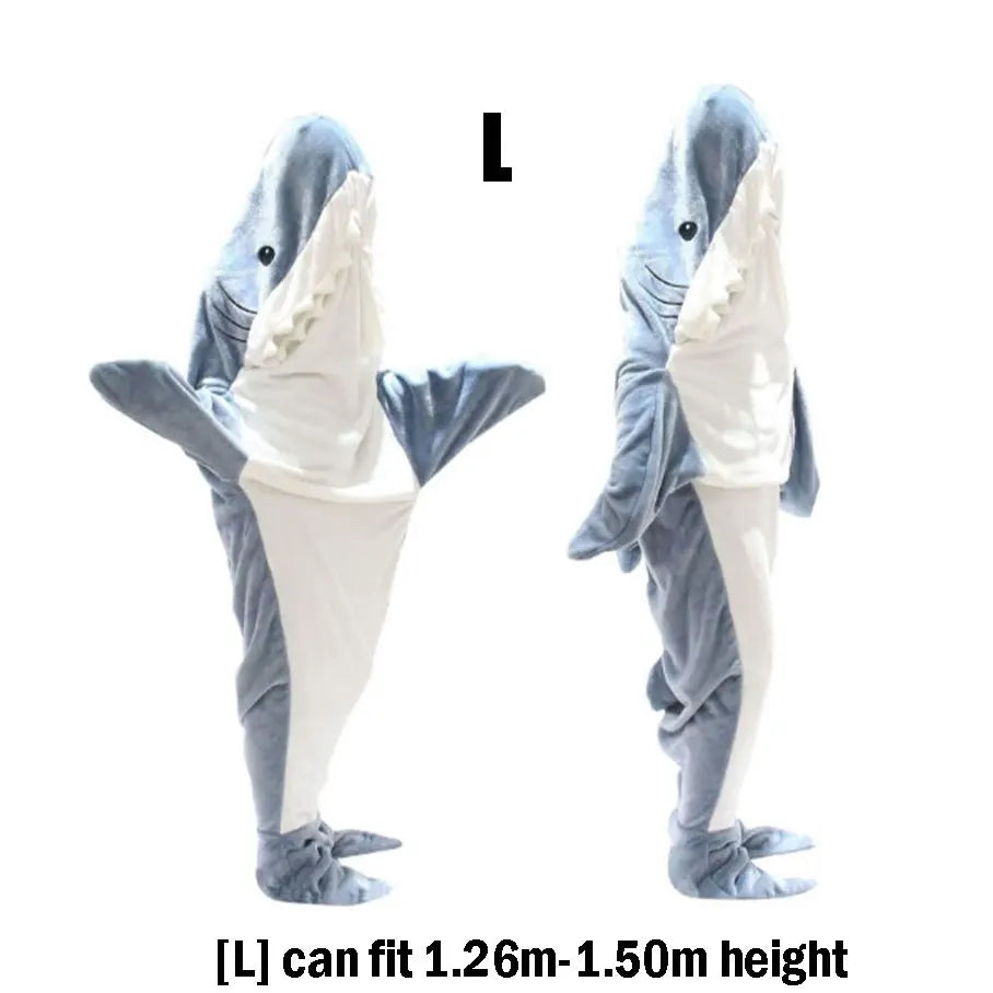 Cartoon Shark Blanket Hoodie