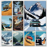 Classic Porsche 911 Alpine Drive Poster