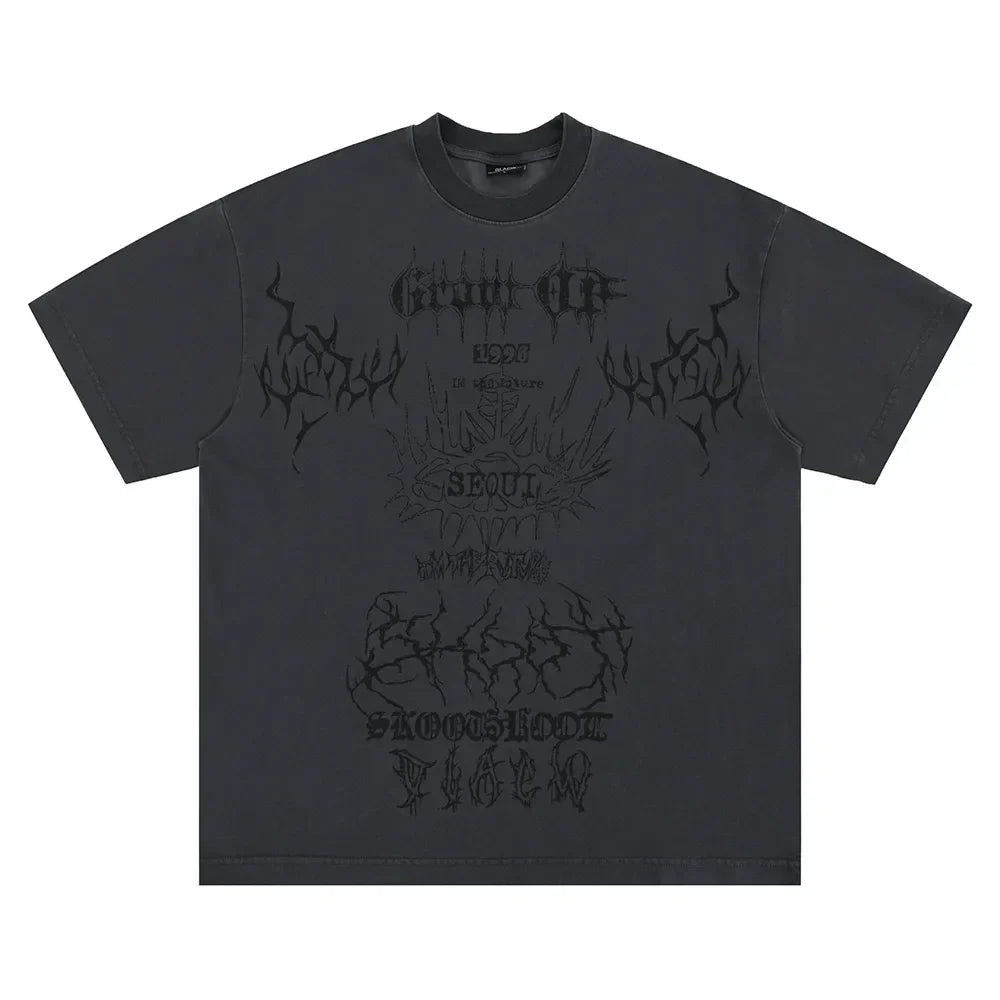 Stylish Printed Graphic Black T-Shirt