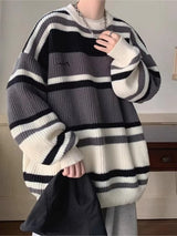 Y2K Vintage gestreifter Strickpullover