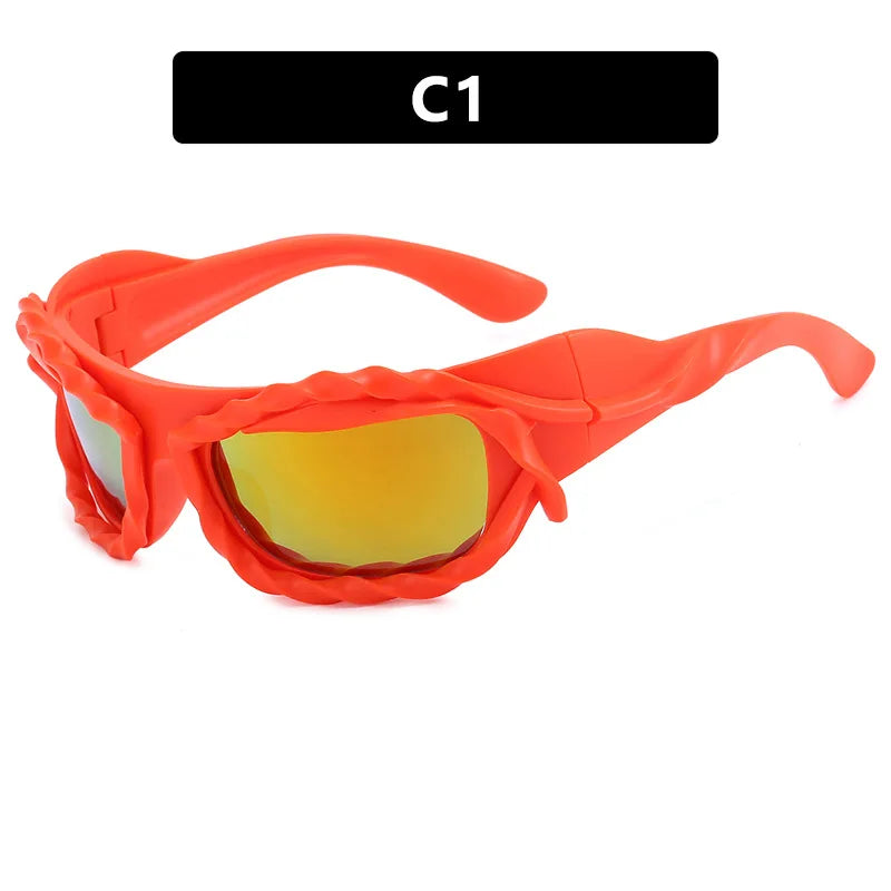 Y2K Twisted Irregular Sunglasses