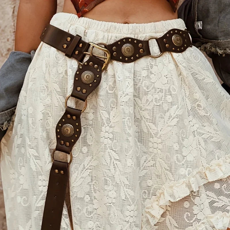Bohemian Metal Circle Link Belt