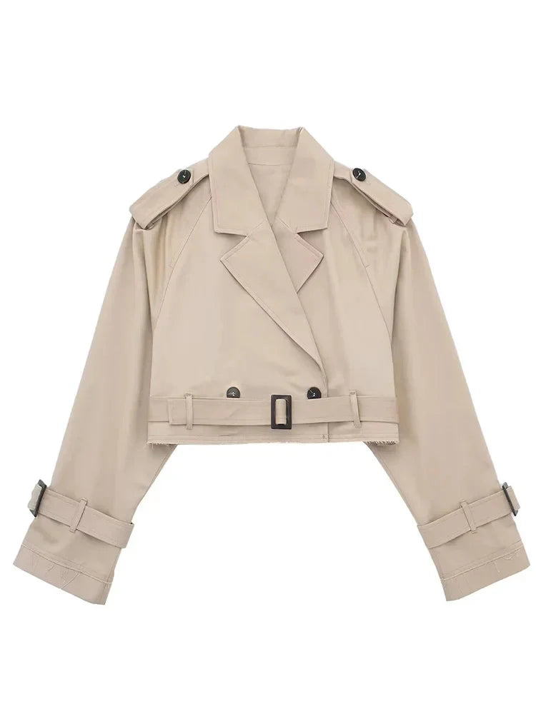 Vintage Women Cropped Jacket