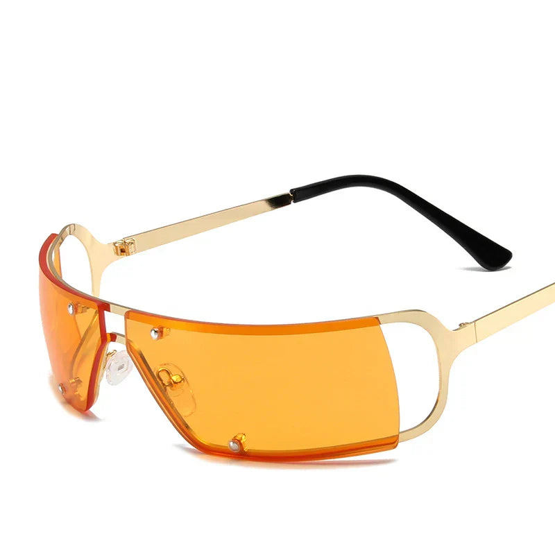 Y2K Futuristic Rectangle Glasses