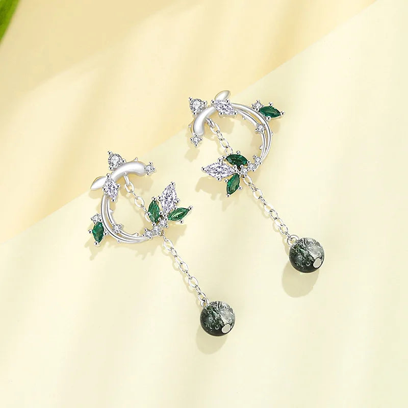 Silver Forest Green Accessory Set