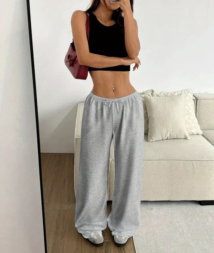 Low Rise Elastic Waist Pants
