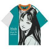 Dark Anime Characters Color Block T-Shirt