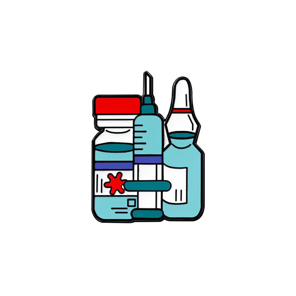 Personal Medical Metal Brooches