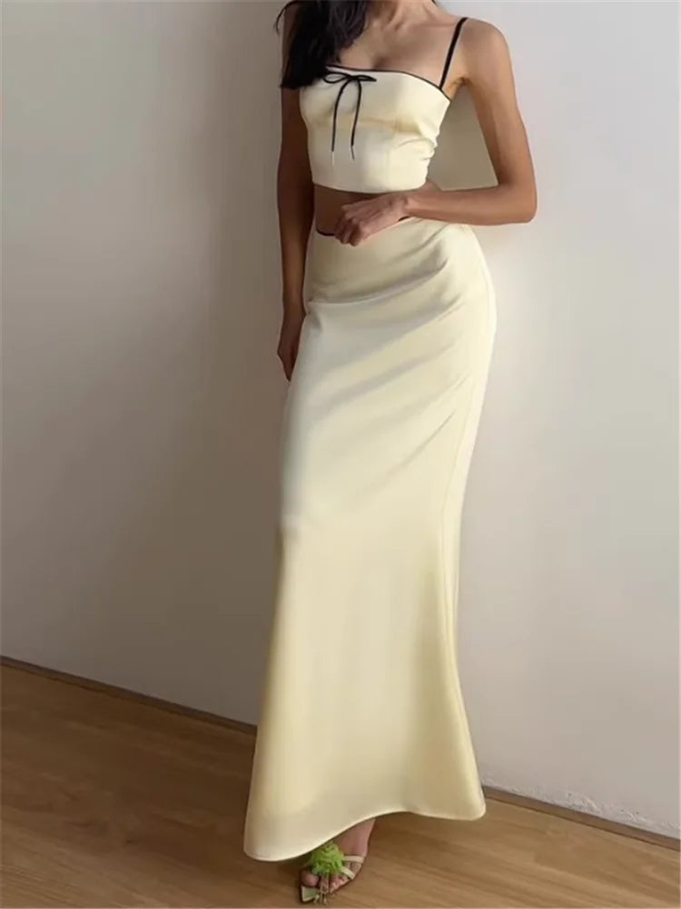 Y2K Maxi Skirt & Top Set