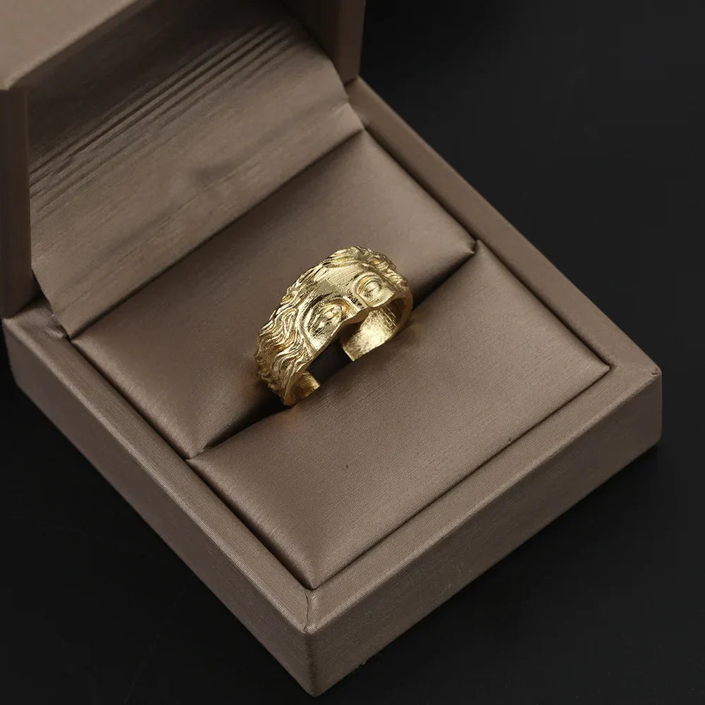 Vintage Gothic Art Open Ring