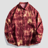 Tie Dye Floral Print Shirt
